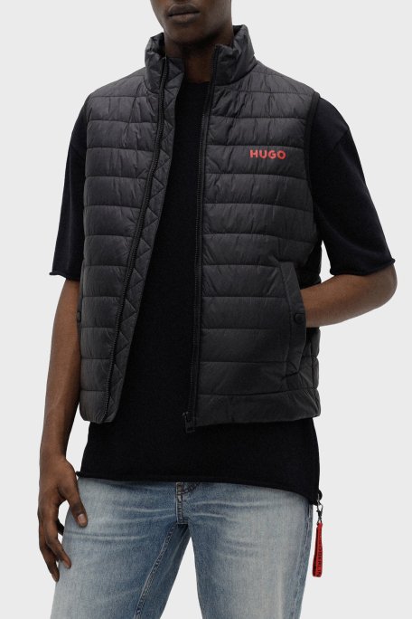 Hugo Su Geçirmez Slim Fit Dik Yaka Şişme Erkek Yelek 50468742 001 SİYAH - 1