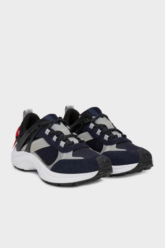 Hugo Süet ve Fileli Sneaker Erkek Ayakkabı 50541703 408 LACİVERT - 2
