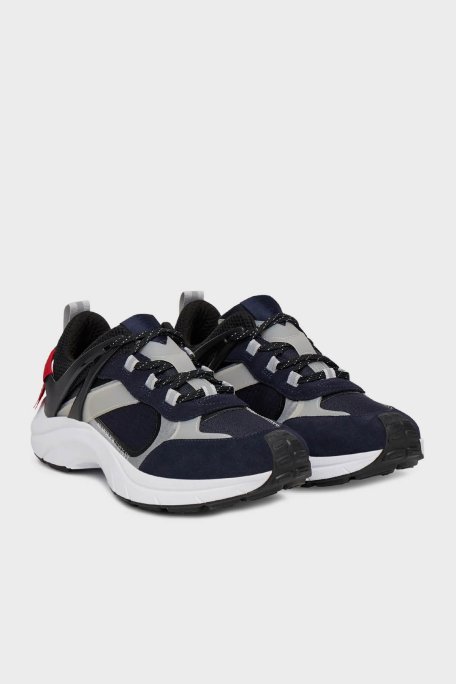 Hugo Süet ve Fileli Sneaker Erkek Ayakkabı 50541703 408 LACİVERT - 2