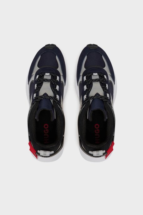 Hugo Süet ve Fileli Sneaker Erkek Ayakkabı 50541703 408 LACİVERT - 3