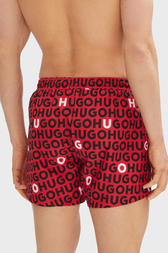 Hugo Tamamı Logolu Cepli Erkek Mayo Short 50535412 612 KIRMIZI-SİYAH - 3