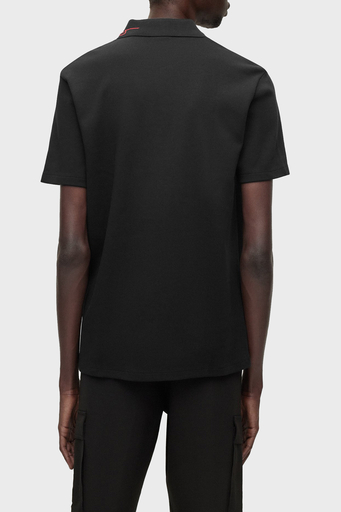 Hugo Yazılı Fermuarlı İnterlok Pamuklu Erkek Polo T Shirt 50483415 001 SİYAH - 3