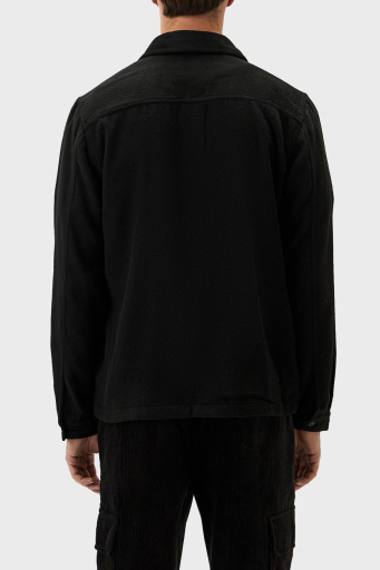 Hugo Yün Karışımlı Relaxed Fit Cepli Erkek Gömlek 50527458 001 SİYAH - 7
