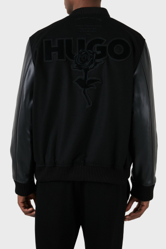 Hugo Yün ve Kaşmir Karışımlı Regular Fit Bomber Erkek Ceket 50503394 001 SİYAH - 9