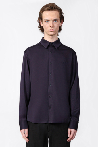 Isaora % 100 Pamuk Regular Fit Düz Yaka Erkek Gömlek ISR4119 NAVY LACİVERT - 1