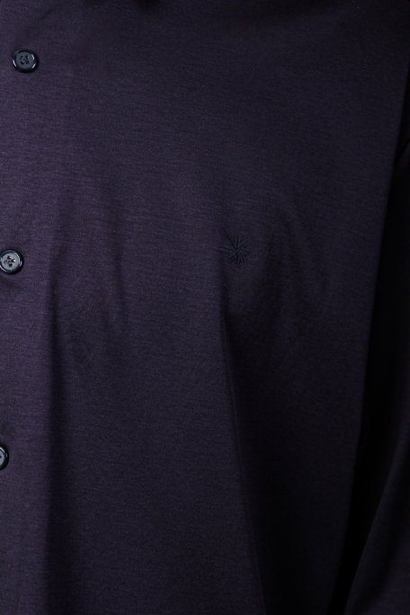 Isaora % 100 Pamuk Regular Fit Düz Yaka Erkek Gömlek ISR4119 NAVY LACİVERT - 4