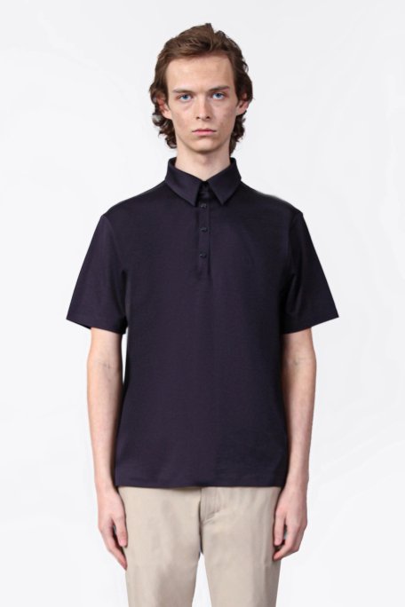 Isaora % 100 Pamuk Regular Fit Erkek Polo Yaka T Shirt ISR3303 NAVY LACİVERT - 1