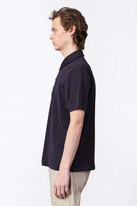 Isaora % 100 Pamuk Regular Fit Erkek Polo Yaka T Shirt ISR3303 NAVY LACİVERT - 3