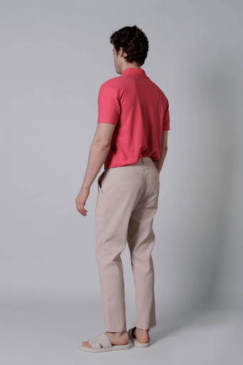 Isaora Fitilli Relaxed Fit Normal Bel Düz Paça Erkek Pantolon M24P5902 STN TAŞ - 3