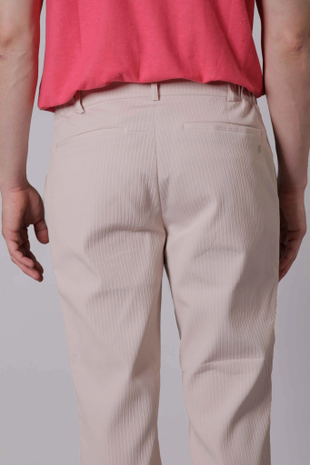 Isaora Fitilli Relaxed Fit Normal Bel Düz Paça Erkek Pantolon M24P5902 STN TAŞ - 4