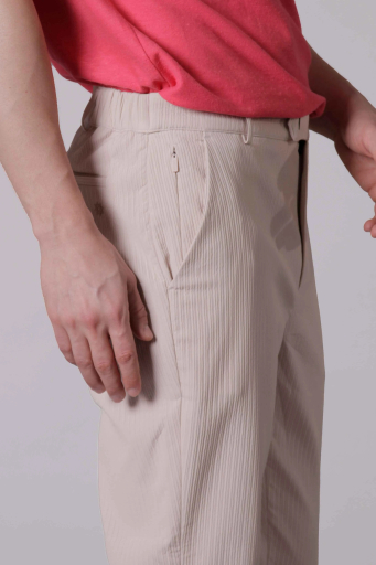 Isaora Fitilli Relaxed Fit Normal Bel Düz Paça Erkek Pantolon M24P5902 STN TAŞ - 5