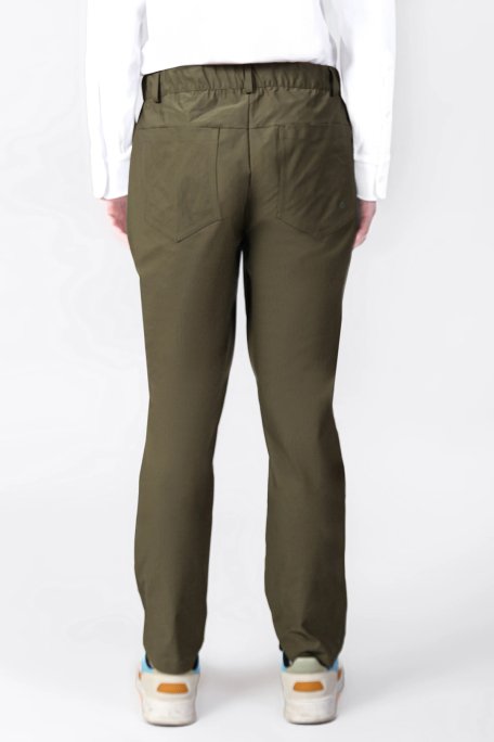 Isaora Regular Fit Normal Bel Düz Paça Su İtici Erkek Pantolon ISR5111 OLV1 Olive - 3