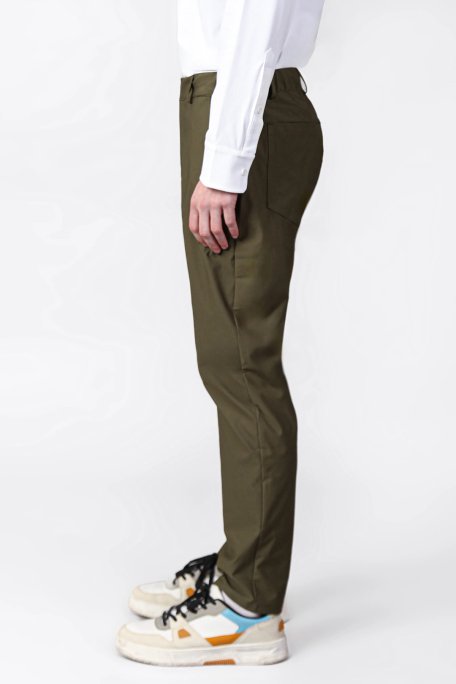 Isaora Regular Fit Normal Bel Düz Paça Su İtici Erkek Pantolon ISR5111 OLV1 Olive - 4