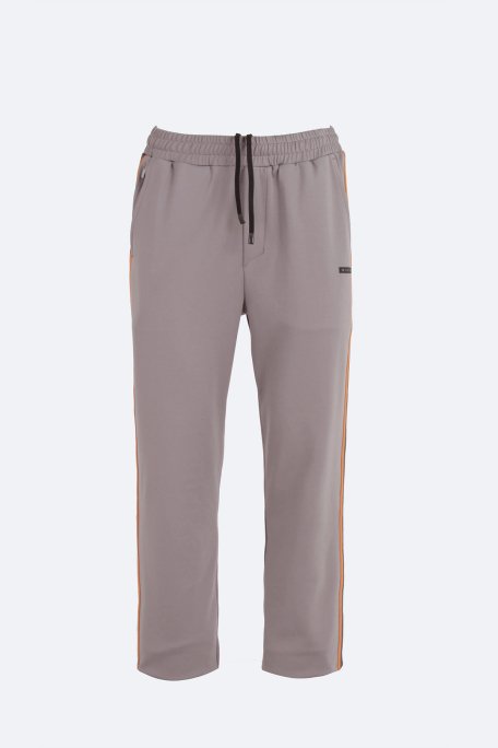 Isaora Şerit Detaylı Streç Relaxed Fit Normal Bel Düz Paça Jogger Erkek Pantolon M24S5404 NRD GRİ - 2