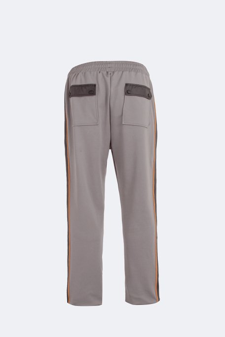 Isaora Şerit Detaylı Streç Relaxed Fit Normal Bel Düz Paça Jogger Erkek Pantolon M24S5404 NRD GRİ - 4