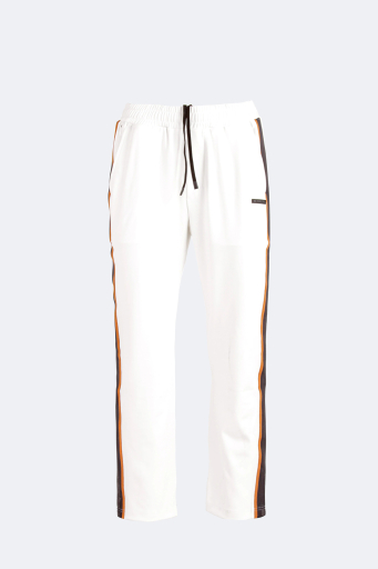 Isaora Şerit Detaylı Streç Relaxed Fit Normal Bel Düz Paça Jogger Erkek Pantolon M24S5404 SBTLWHT BEYAZ - 3