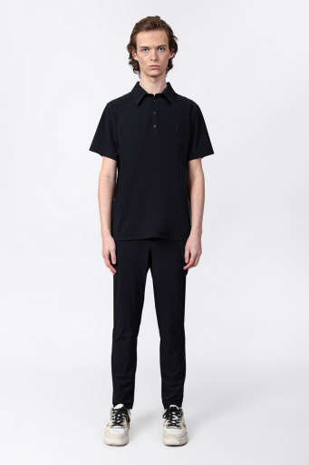 Isaora Streç Regular Fit Düğmeli Erkek Polo Yaka T Shirt ISR31140 SİYAH - 2