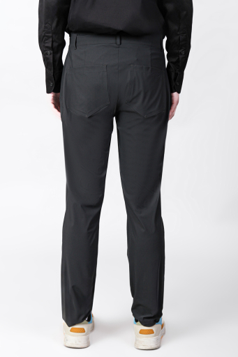 Isaora Streç Regular Fit Normal Bel Düz Paça Erkek Pantolon ISR5109 DRG KOYU GRİ - 4