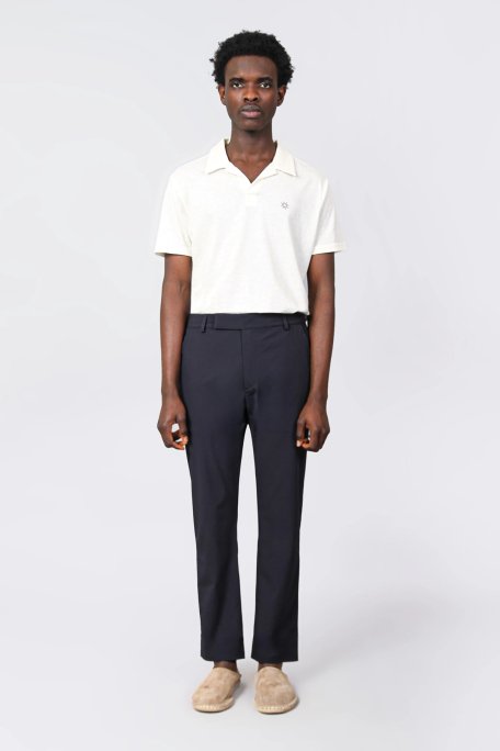 Isaora Streç Su İtici Regular Fit Normal Bel Düz Paça Chino Erkek Pantolon ISR5126 NAVY LACİVERT - 1