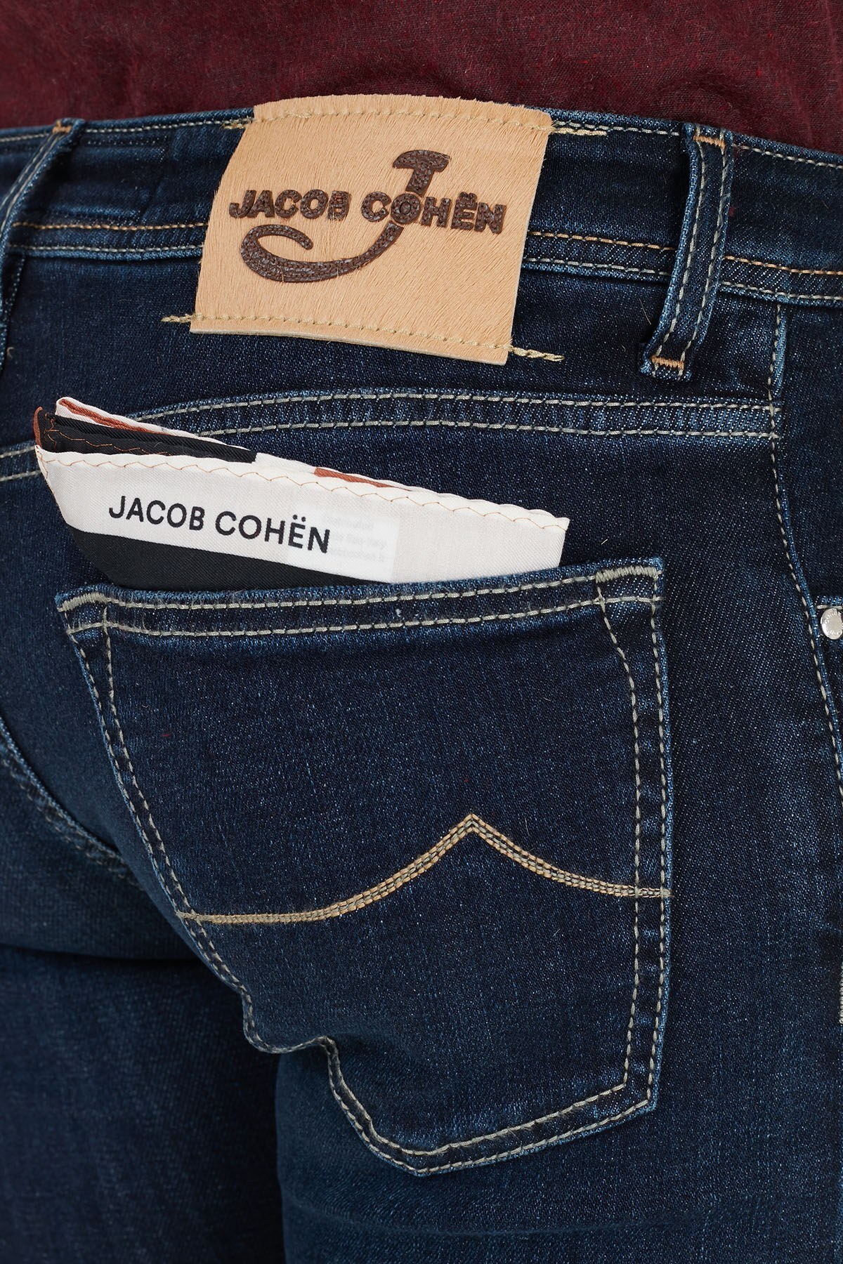 Jacob Cohen Slim Fit Pamuklu Jeans Erkek Kot Pantolon J622 SLIM 00709W1 LACİVERT