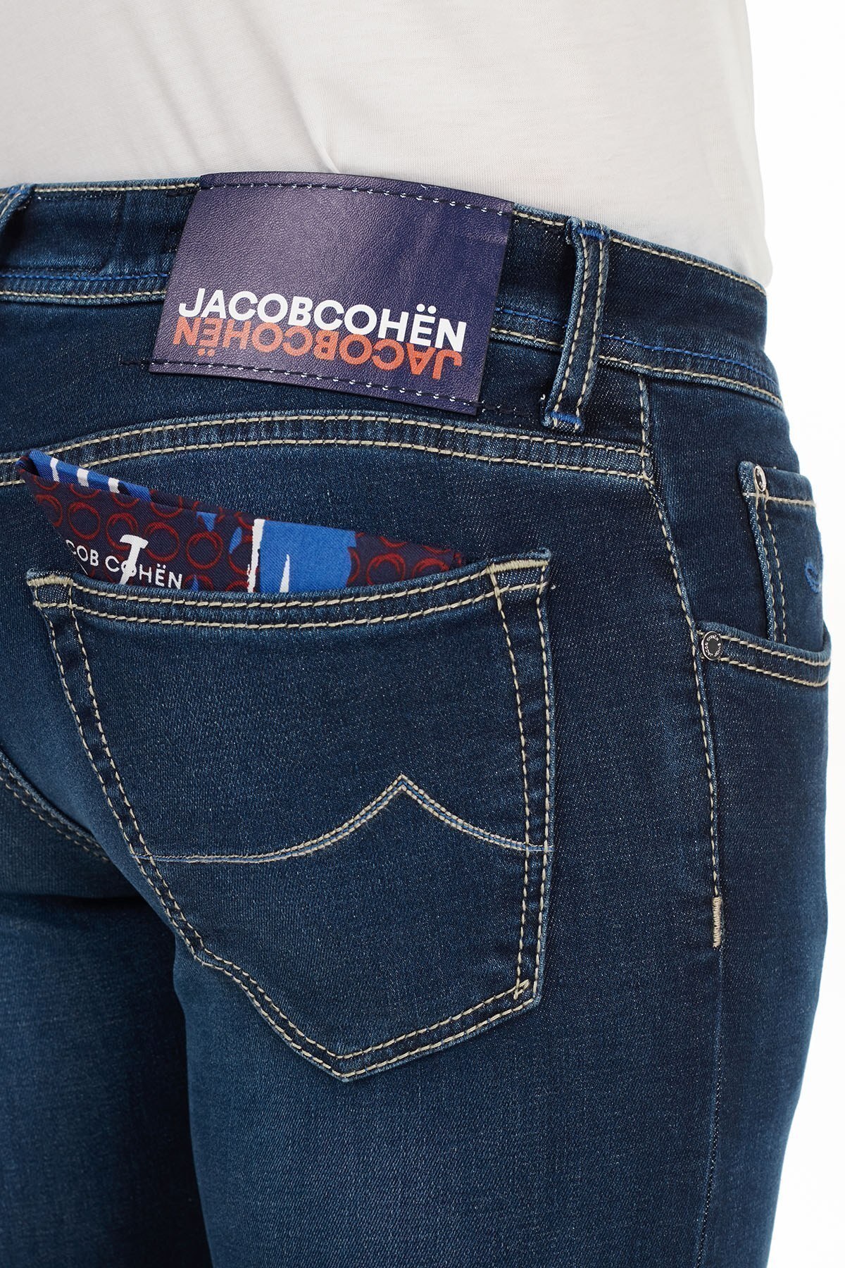 Jacob Cohen Slim Fit Pamuklu Jeans Erkek Kot Pantolon J622 SLIM 02050W1 LACİVERT