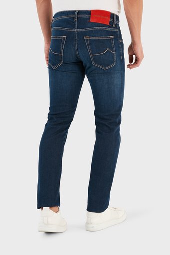 Jacob Cohen Streç Pamuklu Slim Fit Dar Paça Jeans Erkek Kot Pantolon UQE06 S2851 504D LACİVERT - 5