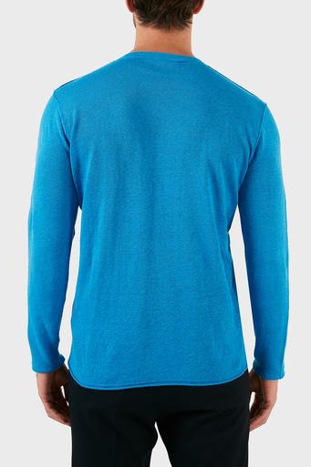 Karl Lagerfeld % 100 Keten Slim Fit Düğmeli Sıfır Yaka Erkek Kazak 655045 0 521305 640 SAKS - 5