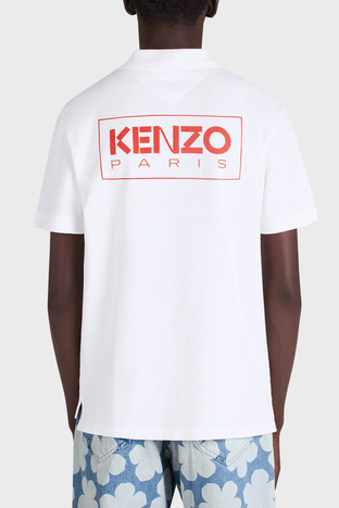 Kenzo - Kenzo % 100 Pamuk Regular Fit Düğmeli Erkek Polo T Shirt FC65PO0034PU01 BEYAZ (1)