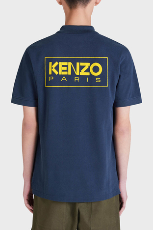 Kenzo - Kenzo % 100 Pamuklu Regular Fit Düğmeli Erkek Polo T Shirt FC65PO0034PU77 LACİVERT (1)