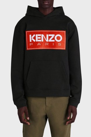 Kenzo Pamuklu Regular Fit Kanguru Cepli Kapüşonlu Erkek