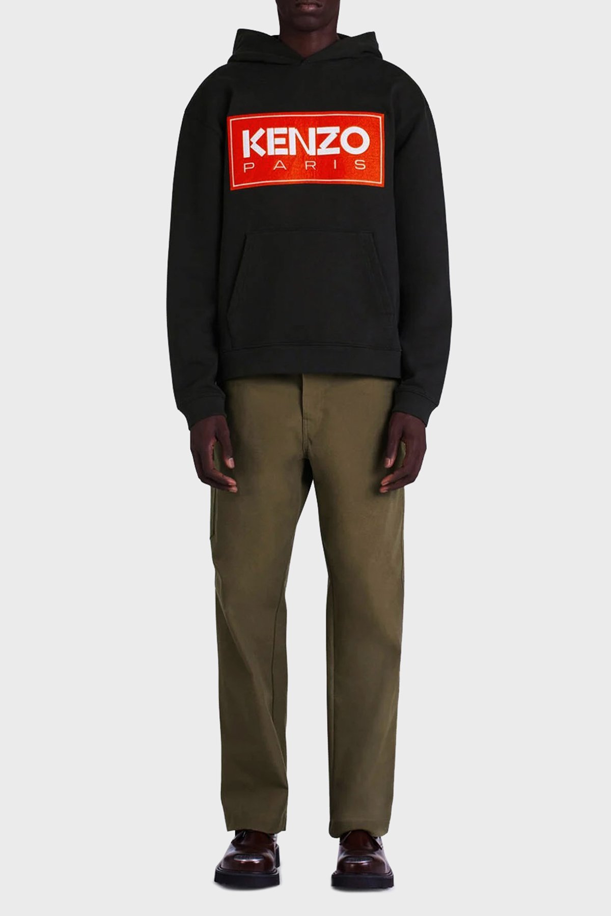 KENZO｜HOOD/ZIP-UP (FC6 5SW417 4ME 99J) Kenzo Pamuklu Regular Fit Kanguru Cepli Kapüşonlu Erkek