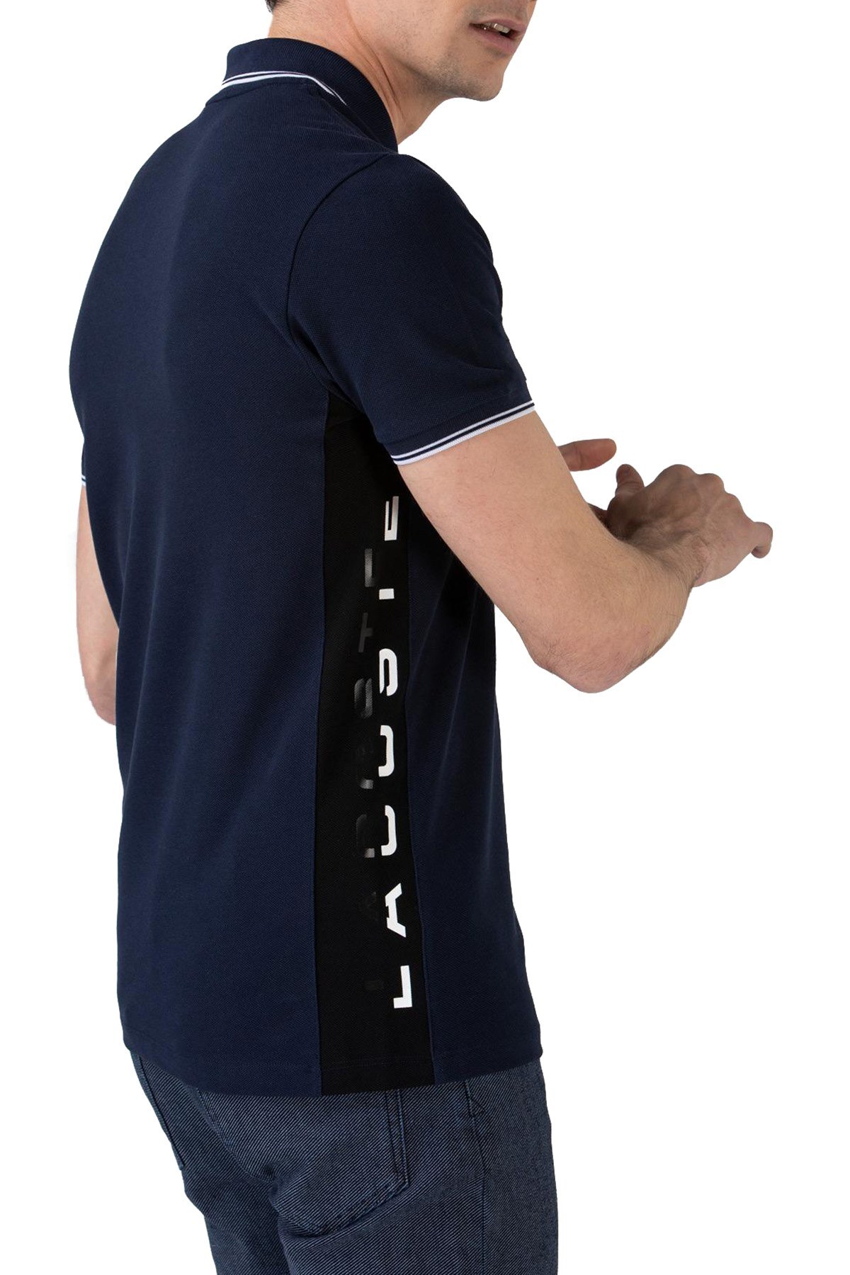 Lacoste T Shirt Erkek Polo PH0102 02L LACİVERT