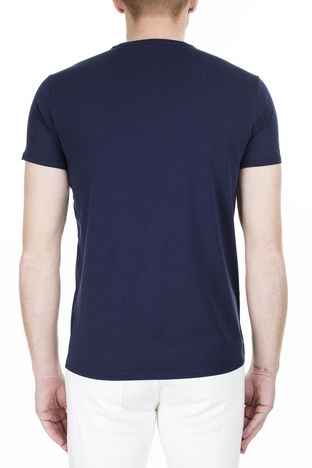 Lacoste - Lacoste Slim Fit Bisiklet Yaka % 100 Pamuk Erkek T Shirt TH0998 166 LACİVERT (1)