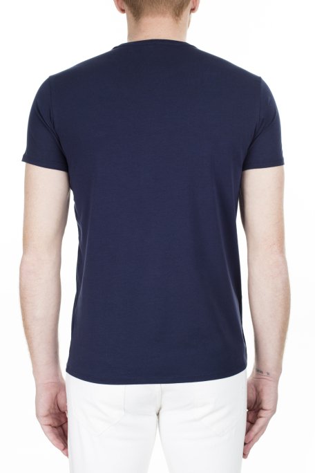 Lacoste Slim Fit Bisiklet Yaka % 100 Pamuk Erkek T Shirt TH0998 166 LACİVERT - 3