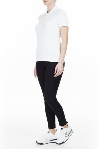 Lacoste Yaka T Shirt Bayan Polo PF5462 001 BEYAZ - 6