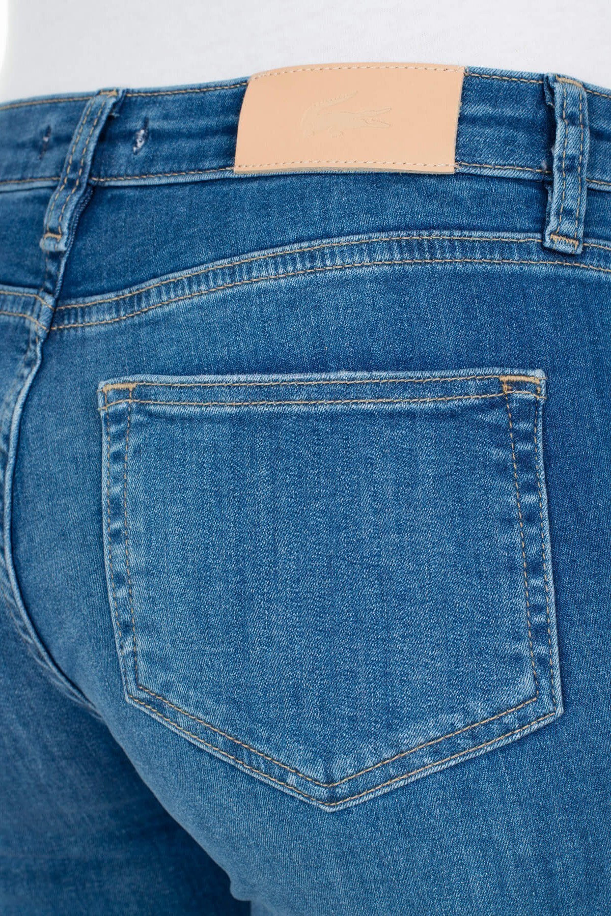 Lacoste Jeans Bayan Kot Pantolon HF0005 05M LACİVERT
