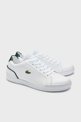 Lacoste Logolu Bağcıklı Deri Sneaker Erkek Ayakkabı 740SMA0080T 1R5 BEYAZ