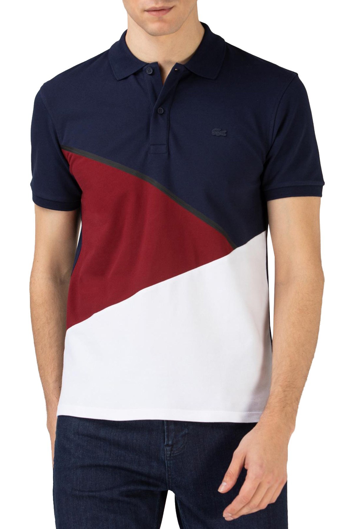 Lacoste Pamuklu Regular Fit T Shirt Erkek Polo PH0131 31L LACİVERT