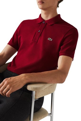 Lacoste Pamuklu Slim Fit T Shirt Erkek Polo PH4012 476 BORDO