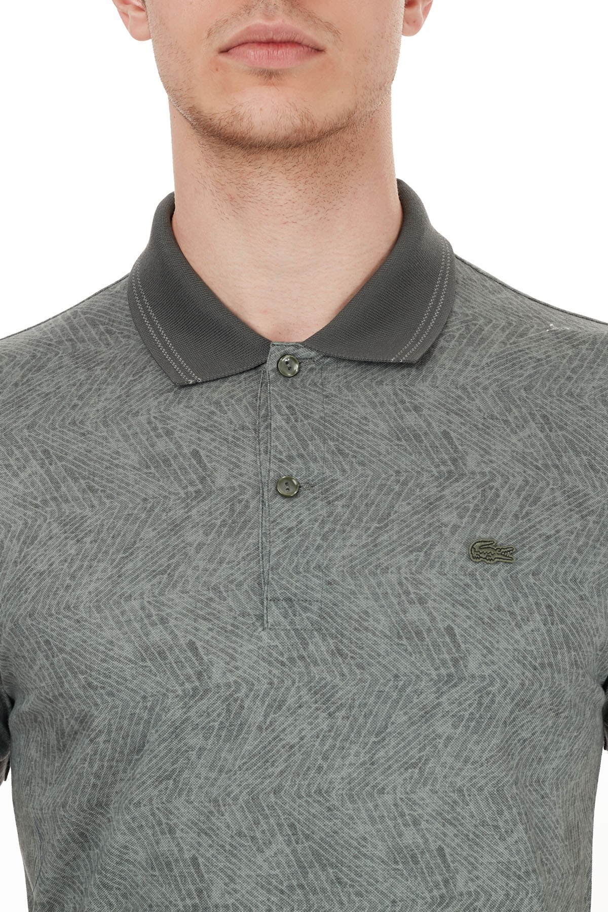 Lacoste Slim Fit % 100 Pamuk Düğmeli T Shirt Erkek Polo PH0020 20H HAKİ