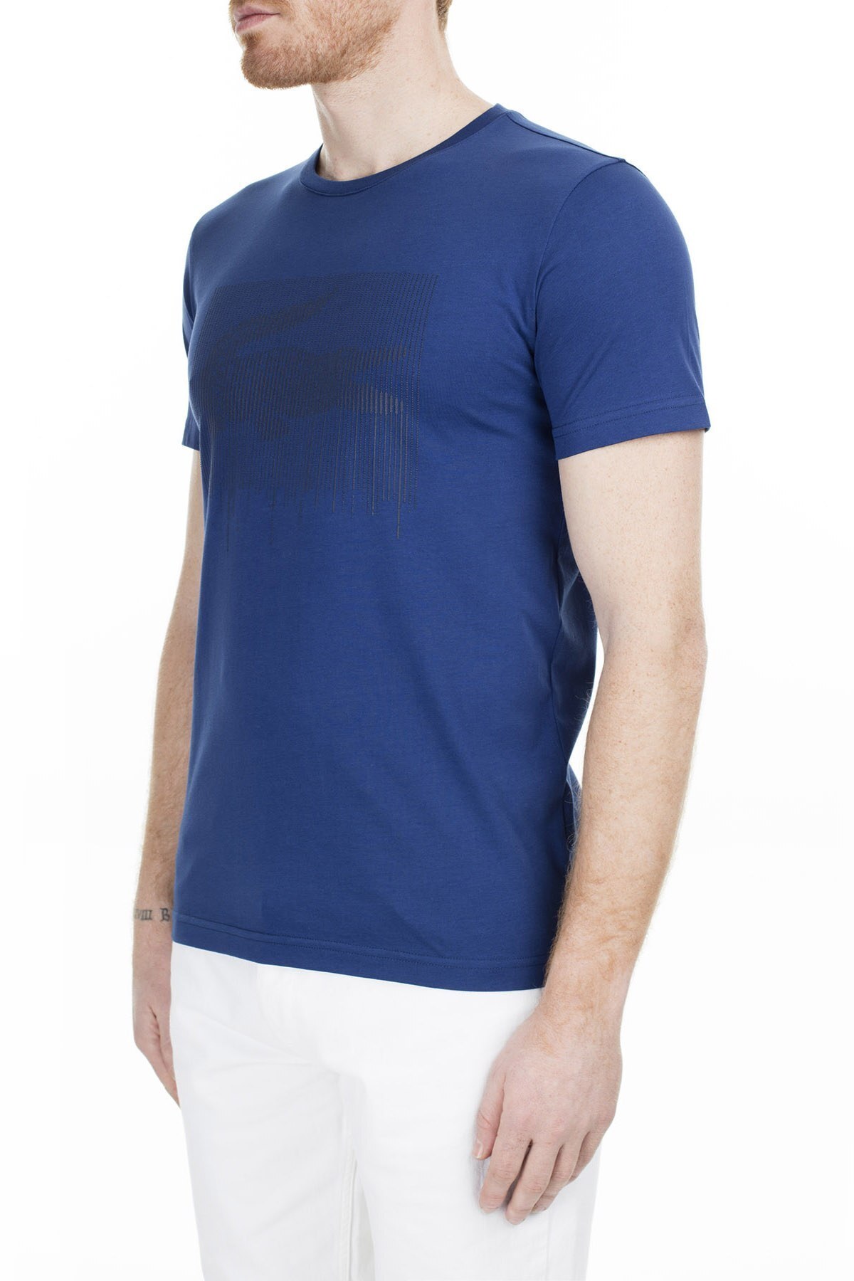 Lacoste Slim Fit Erkek T Shirt TH0013 13M SAKS-MAVİ