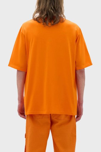 Les Benjamins % 100 Pamuk Oversize Fit Bisiklet Yaka Erkek T Shirt LB23SSHOEMUOT-006 TURUNCU - 4