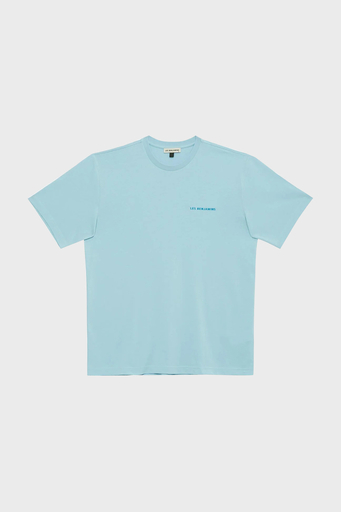 Les Benjamins % 100 Pamuk Regular Fit Bisiklet Yaka Erkek T Shirt LB23SSESSMUTS-303 MAVİ - 6