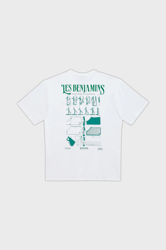 Les Benjamins % 100 Pamuk Regular Fit Bisiklet Yaka Erkek T Shirt LB23SSHOEMUTS-003 BEYAZ - 7