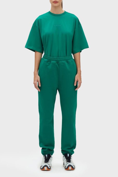 Les Benjamins % 100 Pamuk Regular Fit Jogger Spor Bayan Pantolon LB23SSESSFUSP-301 YEŞİL - 3