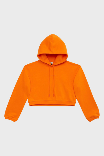 Les Benjamins % 100 Pamuk Regular Fit Kapüşonlu Bayan Sweat LB23SSESSFUHD-302 TURUNCU - 6