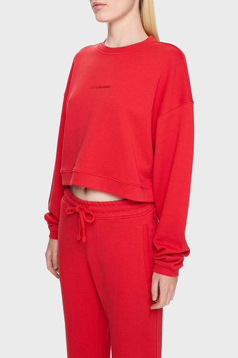 Les Benjamins % 100 Pamuklu Relaxed Fit Bisiklet Yaka Bayan Sweat LB24FWESSFUSW-302 KIRMIZI - 1