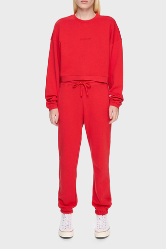 Les Benjamins % 100 Pamuklu Relaxed Fit Bisiklet Yaka Bayan Sweat LB24FWESSFUSW-302 KIRMIZI - 3