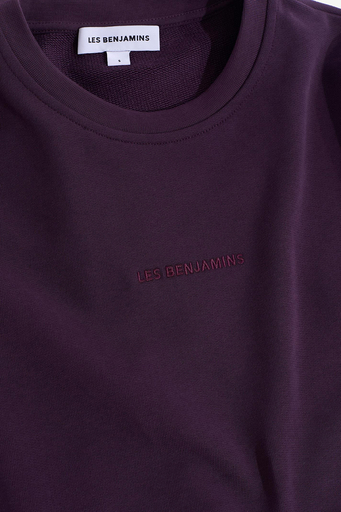 Les Benjamins % 100 Pamuklu Relaxed Fit Bisiklet Yaka Bayan Sweat LB24FWESSFUSW-303 MOR - 4