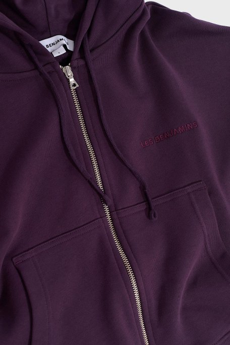 Les Benjamins % 100 Pamuklu Relaxed Fit Kapüşonlu Bayan Sweat LB24FWESSFUZH-303 MOR - 5